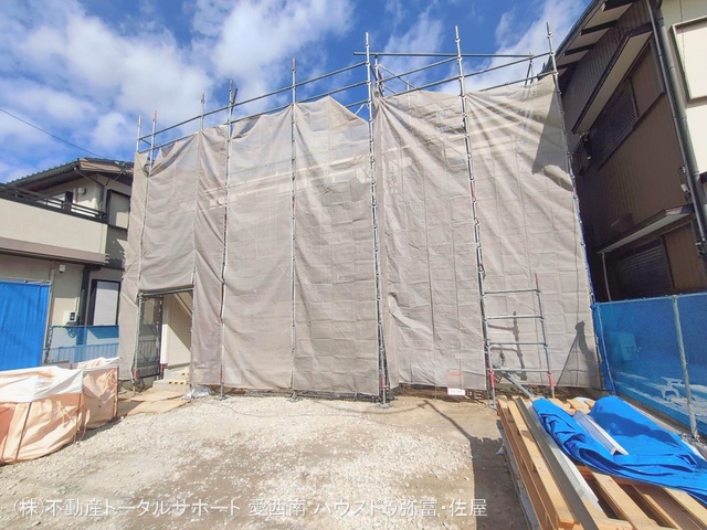 愛知県愛西市北一色町北田面の新築戸建てシート写真 2026年2月16日撮影