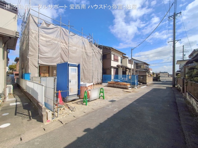 愛知県愛西市北一色町北田面の新築戸建てシート写真 2026年2月16日撮影