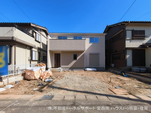 愛知県愛西市北一色町北田面の新築戸建て外構写真 2026年3月8日撮影