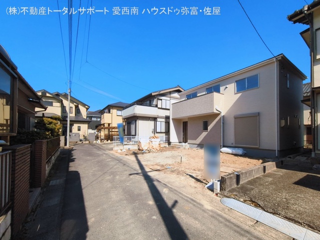 愛知県愛西市北一色町北田面の新築戸建て外構写真 2026年3月8日撮影