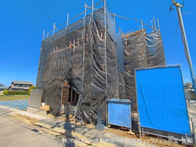 愛知県愛西市渕高町四ノ割の新築戸建て上棟写真 2026年4月7日撮影