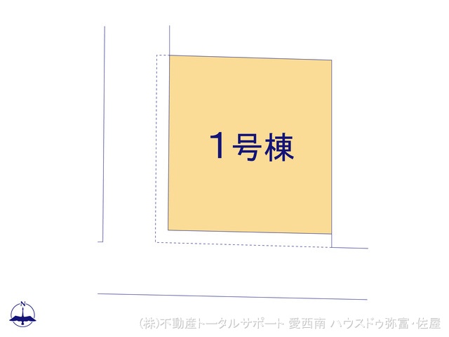 愛知県愛西市渕高町四ノ割の新築戸建て全体区画図 ※図面と異なる場合は現況を優先