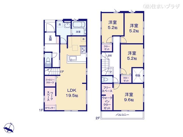 愛知県春日井市押沢台５丁目の新築戸建て 4LDK間取図 ※図面と異なる場合は現況を優先
