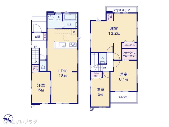 愛知県春日井市押沢台５丁目の新築戸建て 4LDK間取図 ※図面と異なる場合は現況を優先