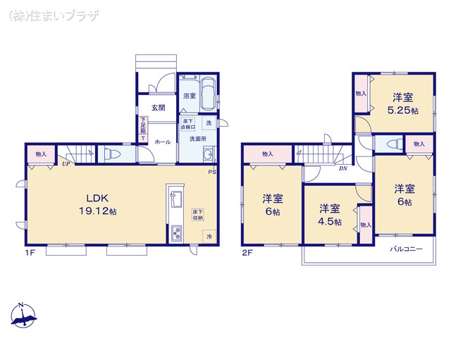 愛知県春日井市味美白山町１丁目の新築戸建て 4LDK間取図 ※図面と異なる場合は現況を優先