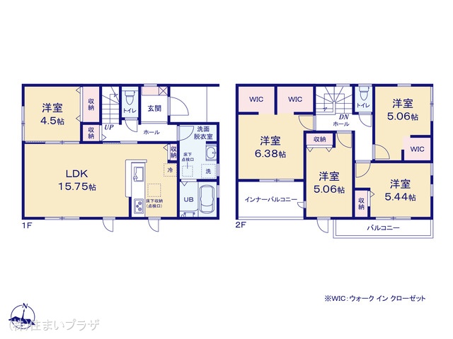 愛知県江南市河野町河野の新築戸建て 4LDK間取図 ※図面と異なる場合は現況を優先