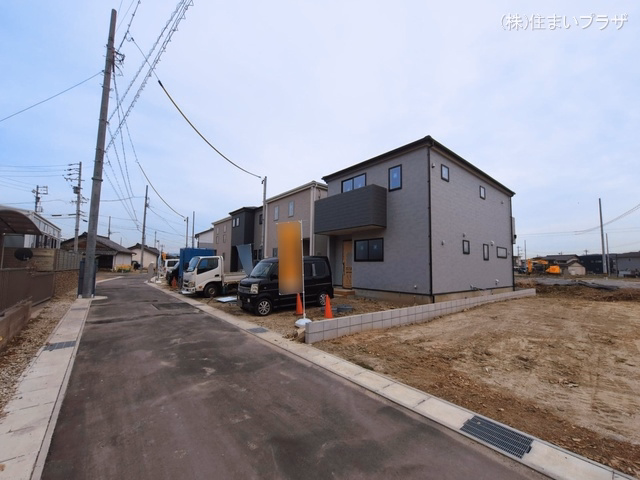 愛知県春日井市熊野町の新築戸建て外構写真 2026年3月1日撮影