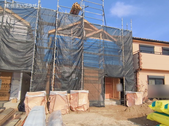 愛知県一宮市浅井町　大日比野字東屋敷の新築戸建て上棟写真 2026年1月18日撮影