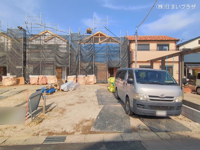 愛知県一宮市浅井町　大日比野字東屋敷の新築戸建て上棟写真 2026年1月18日撮影