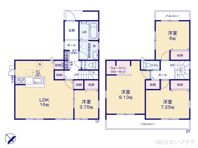 愛知県犬山市大字上野字兼若の新築戸建て 4LDK間取図 ※図面と異なる場合は現況を優先