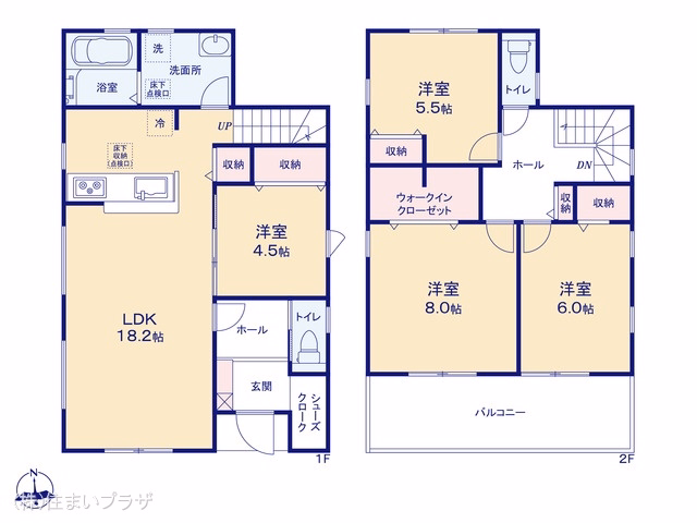 愛知県春日井市西高山町3丁目の新築戸建て 4LDK間取図 ※図面と異なる場合は現況を優先