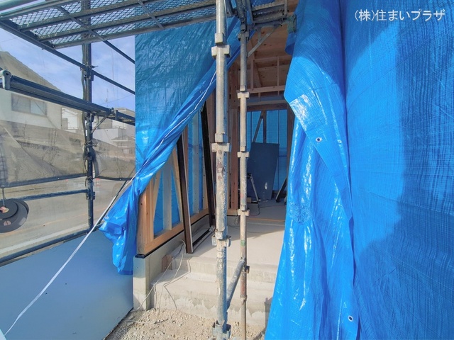 愛知県江南市古知野町　宮裏の新築戸建て上棟写真 2026年1月19日撮影