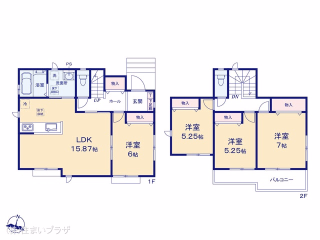 愛知県一宮市丹陽町　重吉字新田郷の新築戸建て 4LDK間取図 ※図面と異なる場合は現況を優先