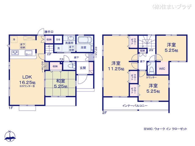 愛知県犬山市大字羽黒字小豆田の新築戸建て 4LDK間取図 ※図面と異なる場合は現況を優先