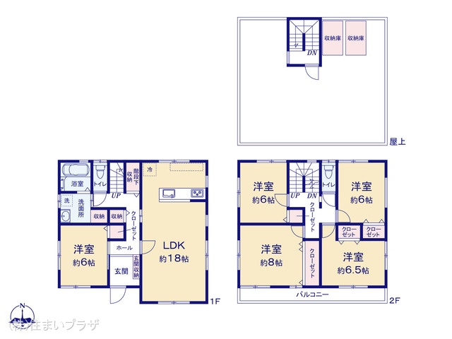 愛知県稲沢市平和町　西光坊宮西の中古戸建て 5LDK間取図 ※図面と異なる場合は現況を優先
