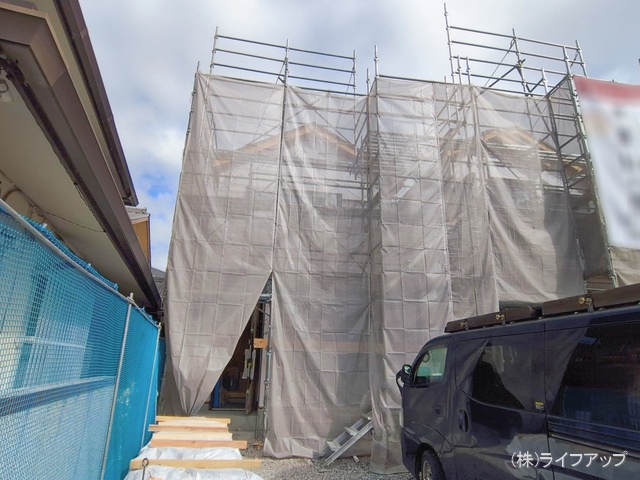 愛知県刈谷市荒井町2丁目の新築戸建てシート写真 2026年2月16日撮影