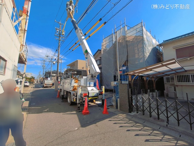 愛知県名古屋市緑区鳴海町字中汐田の新築戸建て上棟写真 2026年3月22日撮影