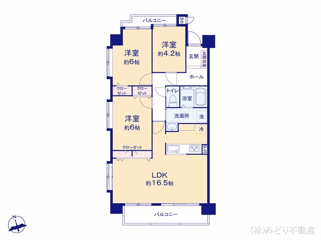 中古マンション ダイアパレス新瑞南 間取図