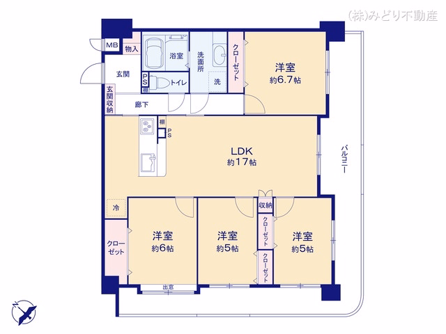 中古マンション サンハウス豊明中央 間取図