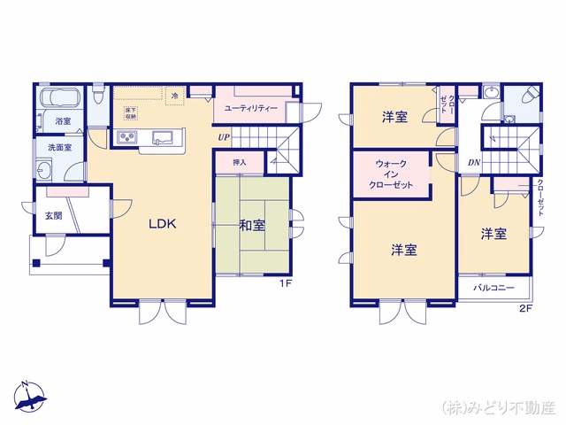 中古戸建て 東海市加木屋町社山 間取図