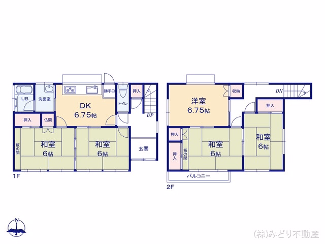 中古戸建て 名古屋市緑区大高町字折戸 間取図