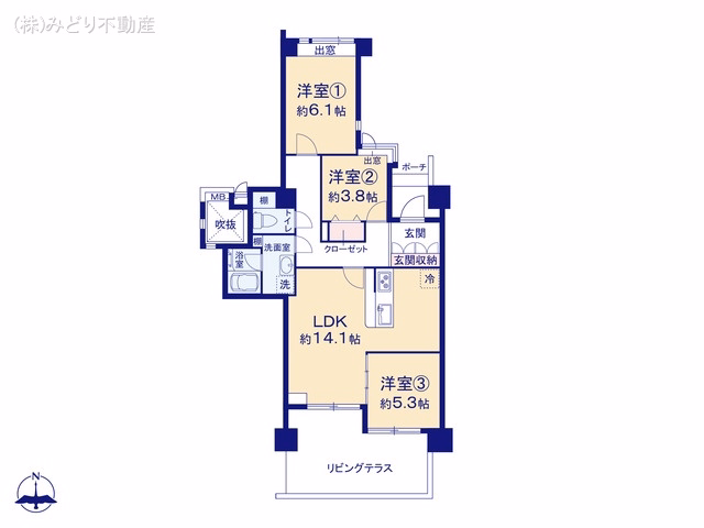 松が根台マンション 間取図