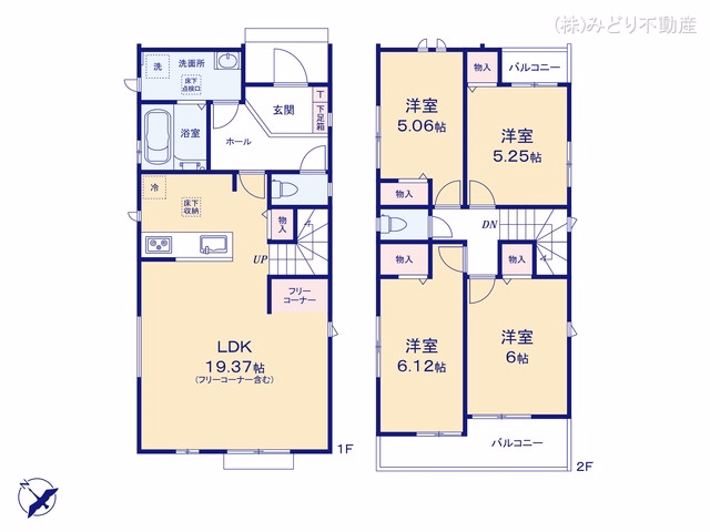 名古屋市緑区神沢1丁目(戸建)A 間取図