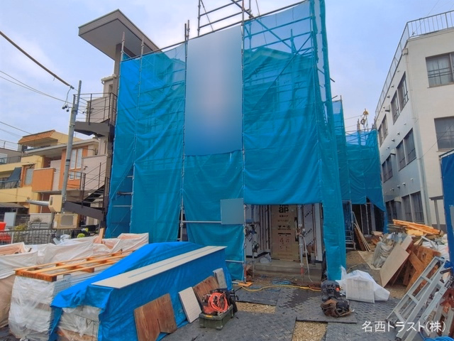 愛知県名古屋市西区枇杷島５丁目の新築戸建てシート写真 2026年7月6日撮影