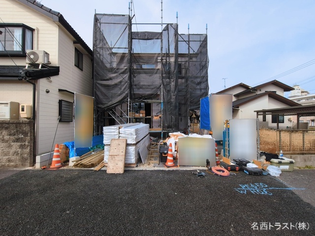 愛知県清須市西枇杷島町 城並3丁目の新築戸建てシート写真 2026年3月1日撮影