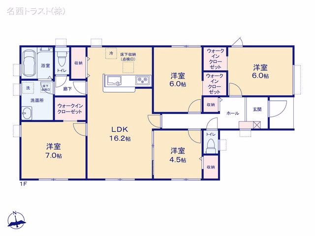 稲沢市平和町法立北瀬古(戸建)01 間取図