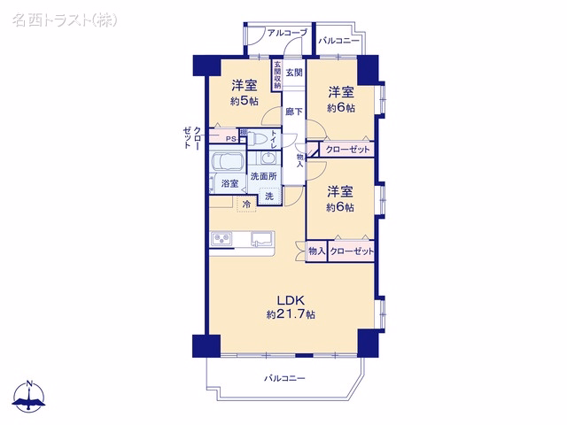 中古マンション サンパーク第2幅下 間取図
