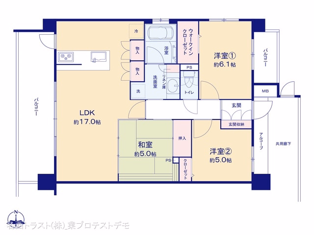 プレサンスロジェ浄心 間取図