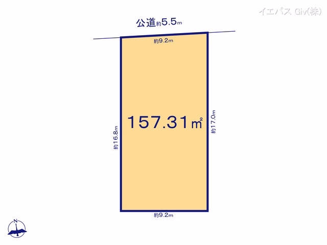 土地 名古屋市中村区向島町4丁目 区画図