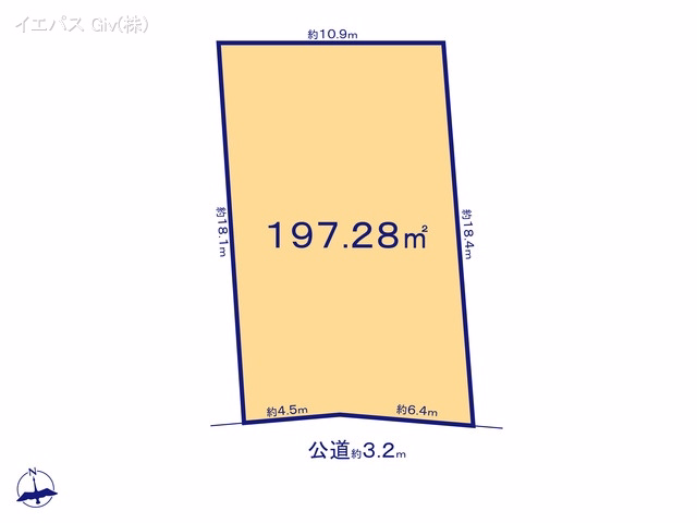 土地 名古屋市中川区万場2丁目 2号地 区画図