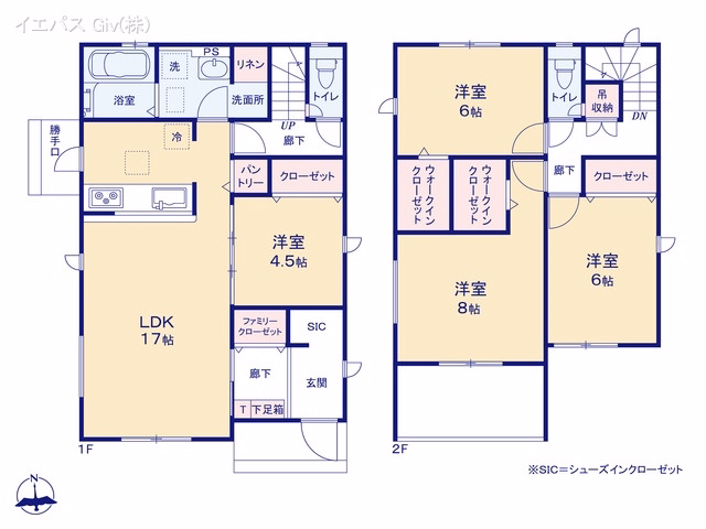 新築戸建て 岡崎市赤渋町3期3棟 2号棟 間取図