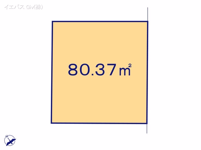 土地 名古屋市熱田区伝馬3丁目 B区画 区画図