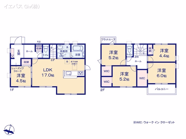 新築戸建て 春日井市高森台六丁目 2号棟 間取図
