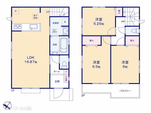 新築戸建て 天白区島田3期 A号棟 間取図