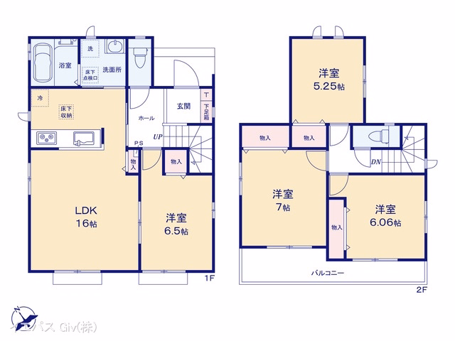 新築戸建て 一宮市北方町北方 A号棟 間取図