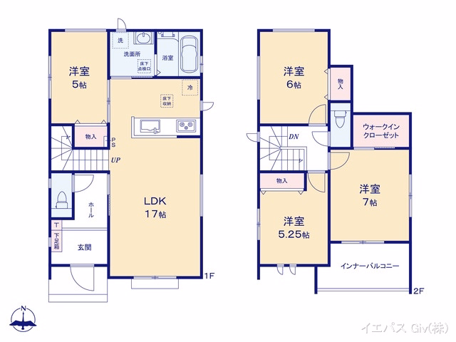 新築戸建て 名東区猪子石2丁目913番 E号棟 間取図