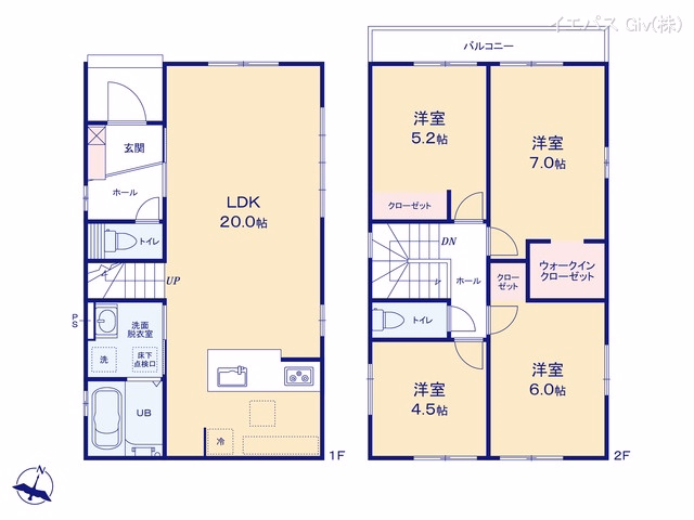 新築戸建て 名古屋市瑞穂区白砂町1期 間取図