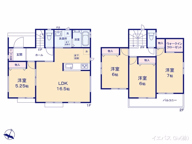 新築戸建て 南区三条2丁目2603 A号棟 間取図