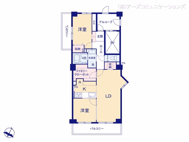 中古マンション グリーンハイツ外堀通り 間取図