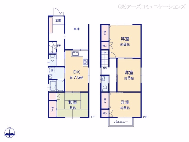中古戸建て 名古屋市中川区松年町1丁目 間取図