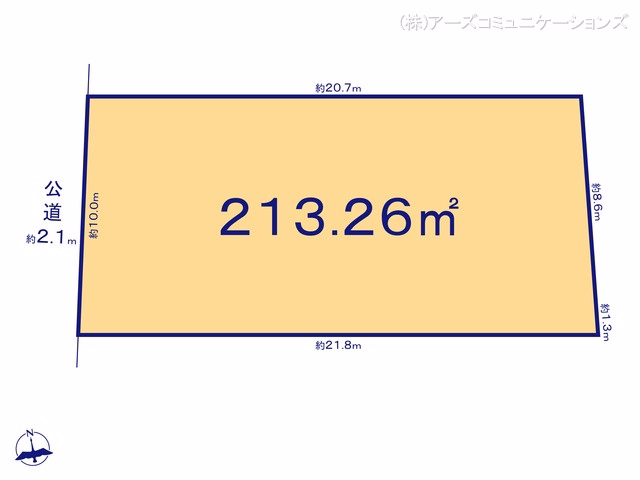 土地 名古屋市中川区万場2丁目 3号地 区画図