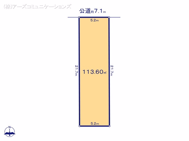 土地 北区田幡2丁目 区画図