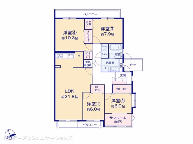 三旺マンション城山 間取図