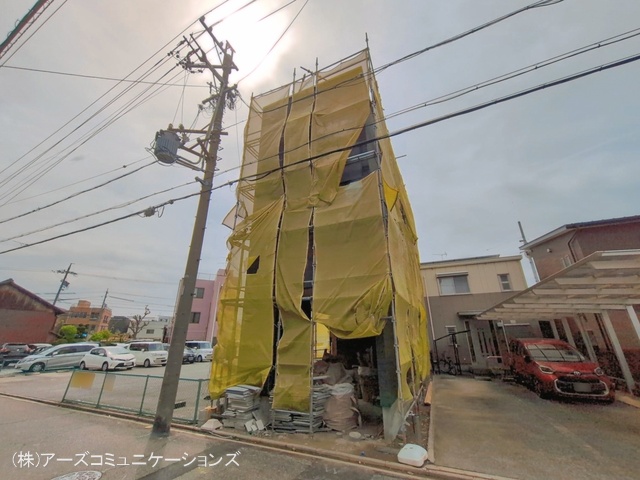 愛知県名古屋市中川区福住町の新築戸建てシート写真 2026年4月20日撮影