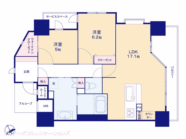 中古マンション BELISTA覚王山 間取図