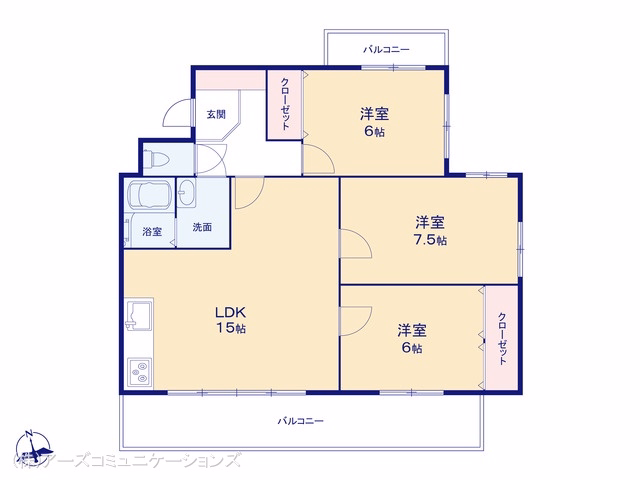 中古マンション カーサ東泉 間取図